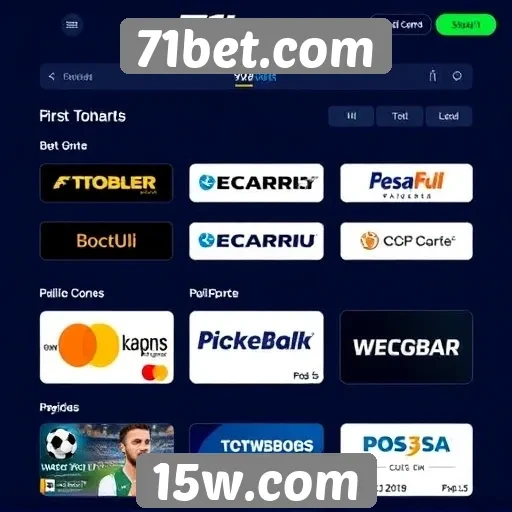 Opções de pagamento disponíveis no 71bet.com